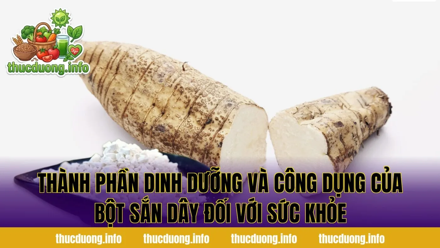 Thành phần dinh dưỡng và công dụng của bột sắn dây đối với sức khỏe