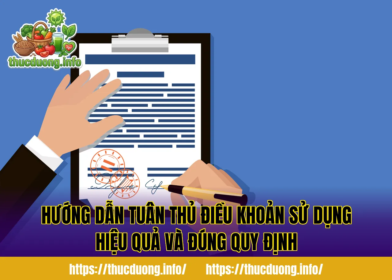 Hướng dẫn tuân thủ điều khoản sử dụng hiệu quả và đúng quy định