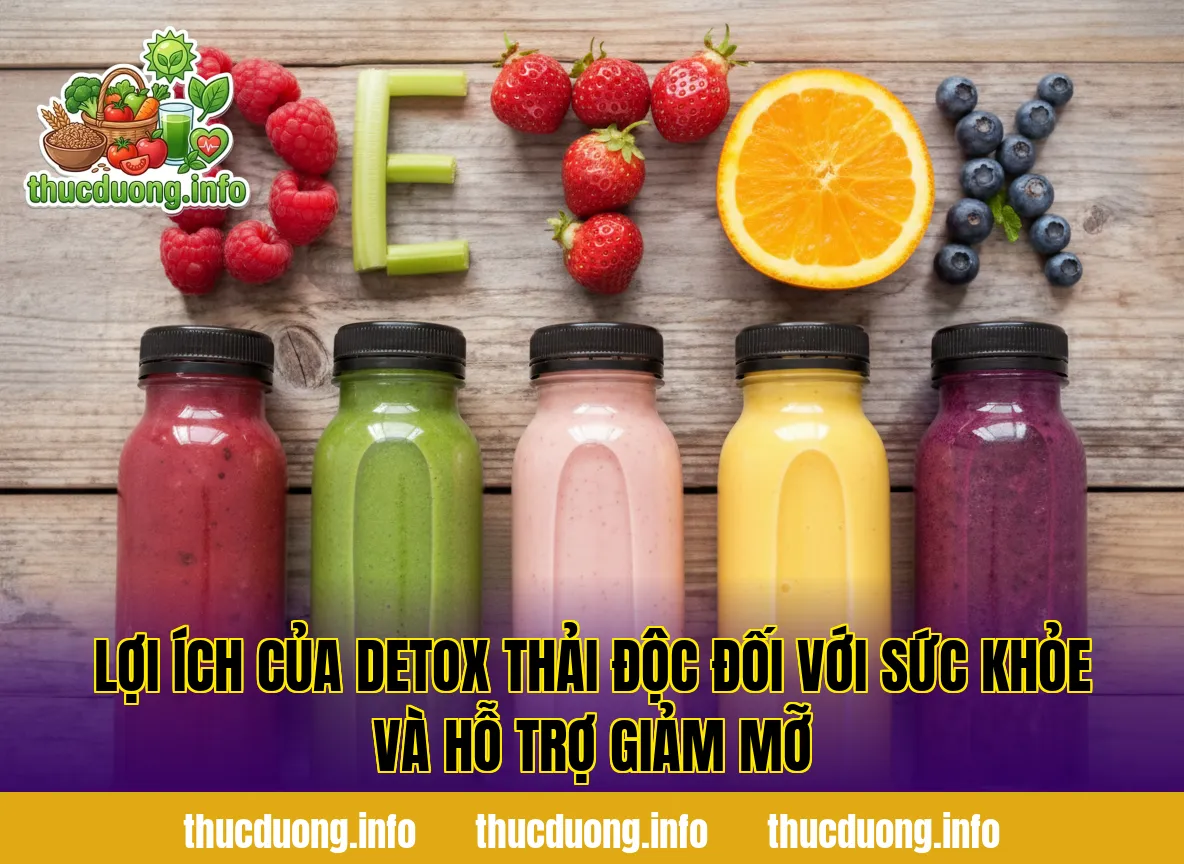 Lợi ích của detox thải độc đối với sức khỏe và hỗ trợ giảm mỡ