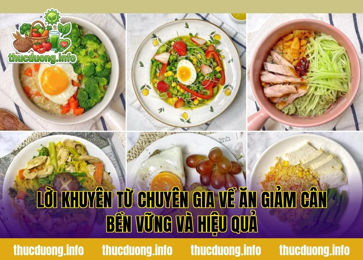Lời khuyên từ chuyên gia về ăn giảm cân bền vững và hiệu quả