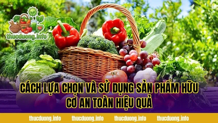Cách lựa chọn và sử dụng sản phẩm hữu cơ an toàn hiệu quả